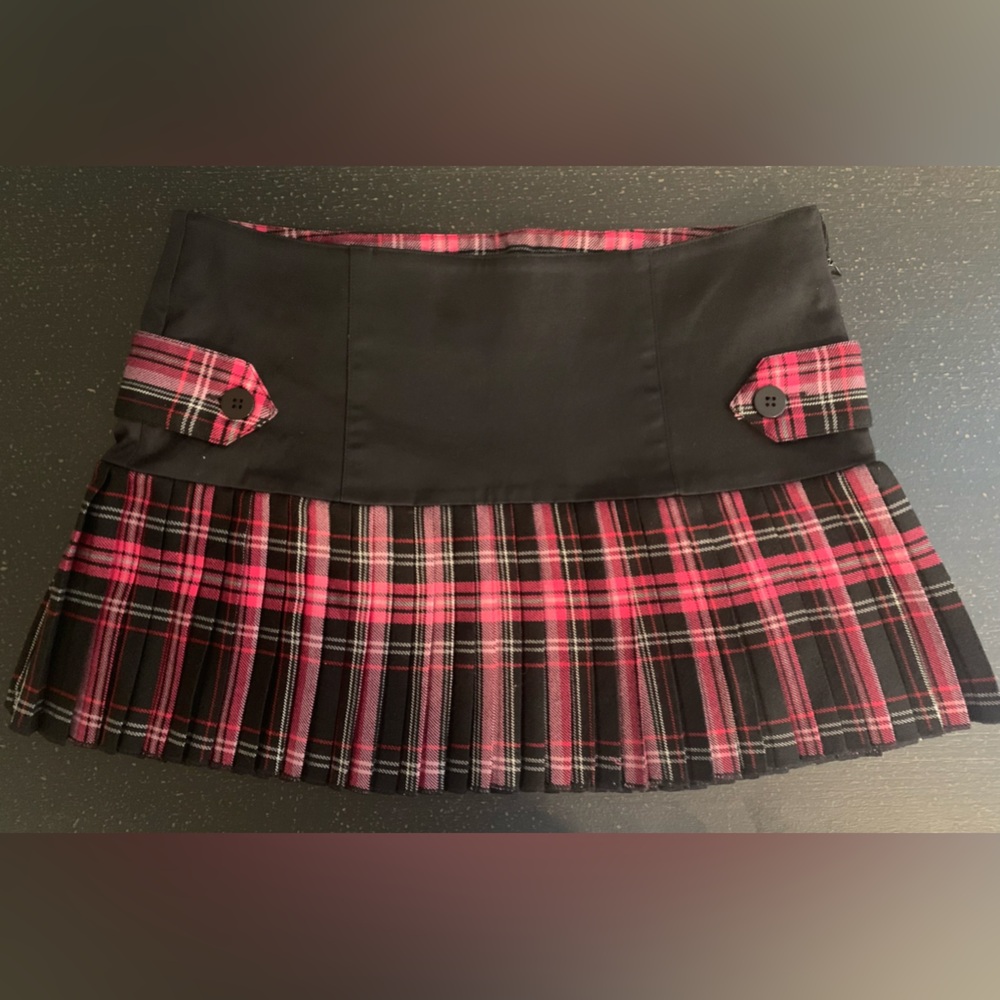 Candies Vintage Y2K  Pink and Black School Girl Mini Skirt